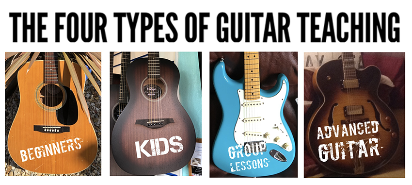 how to teach guitar, The four main and most common types of guitar teaching situations
