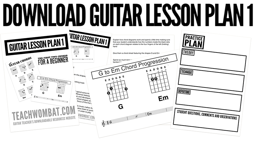 How to teach guitar using a first lesson plan