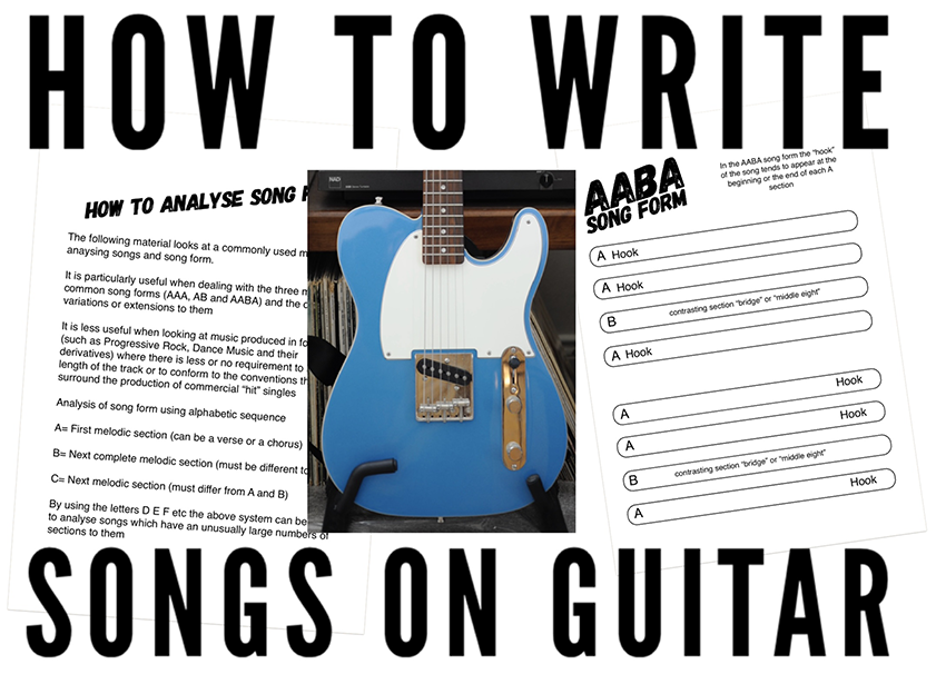 How to write songs using a guitar